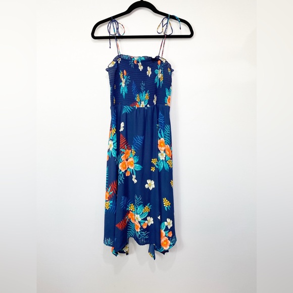 Express Dresses & Skirts - Express-Blue Floral spaghetti strap Sundress XS